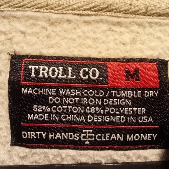 Troll Co Clothing HTF Men's Medium Tan Southwestern Aztec Hoodie Sweater - Picture 2 of 4